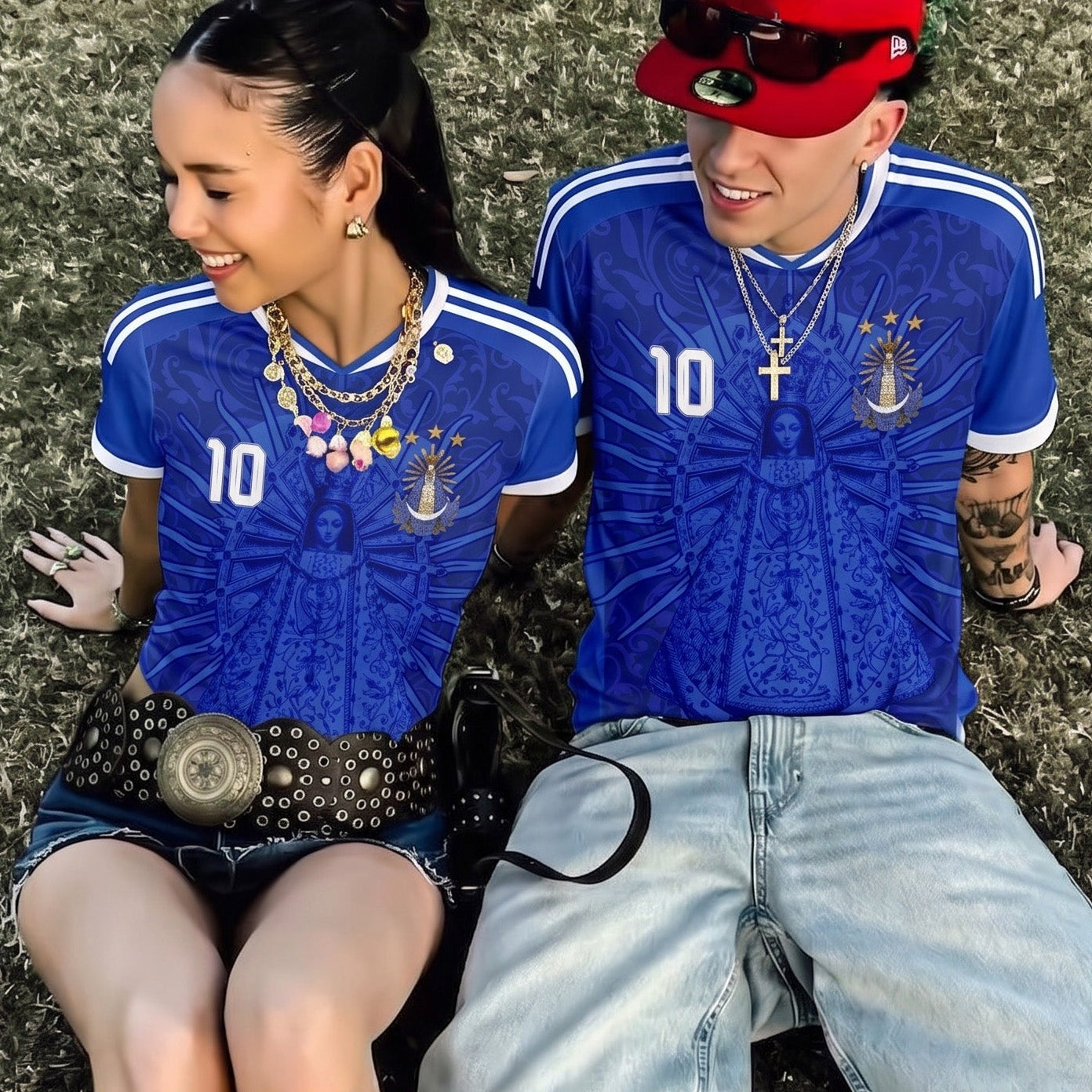 Argentina Lady of Luján 1986 Away Soccer Jersey #10 | Varldens