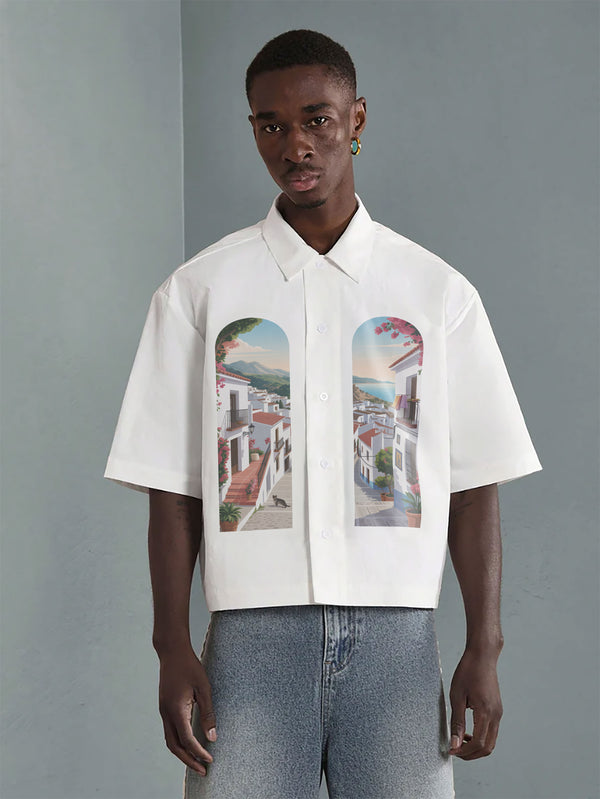 VARLDENS Frigiliana Print Shirt | Scenic Streetwear Essential