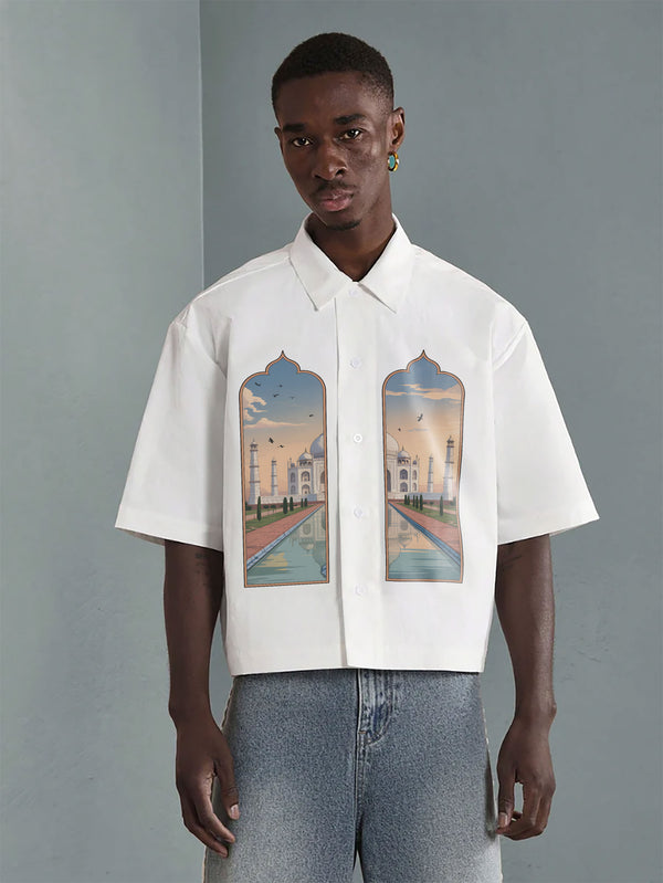 VARLDENS Taj Mahal Print Shirt | Scenic Streetwear Essential