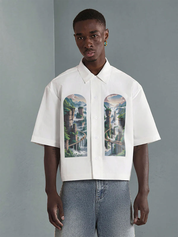VARLDENS Wulingyuan Print Shirt | Scenic Streetwear Essential