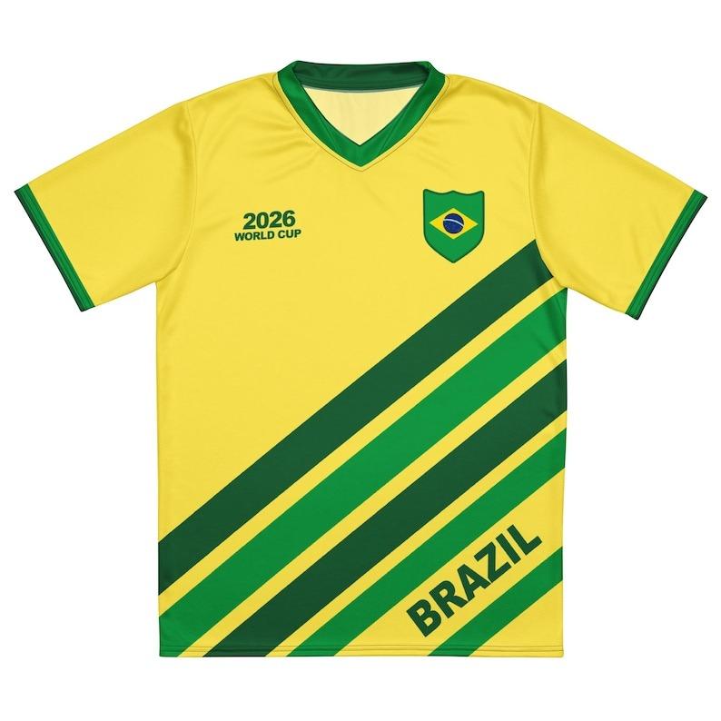 Varldens 2026 Brazil Inspired Custom Soccer Jersey, Personalized Name Number Football Shirt