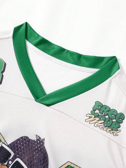 VARLDENS Football V Neck Duck 24 Mesh Jersey | Retro Streetwear Statement