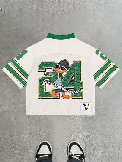 VARLDENS Football V Neck Duck 24 Mesh Jersey | Retro Streetwear Statement