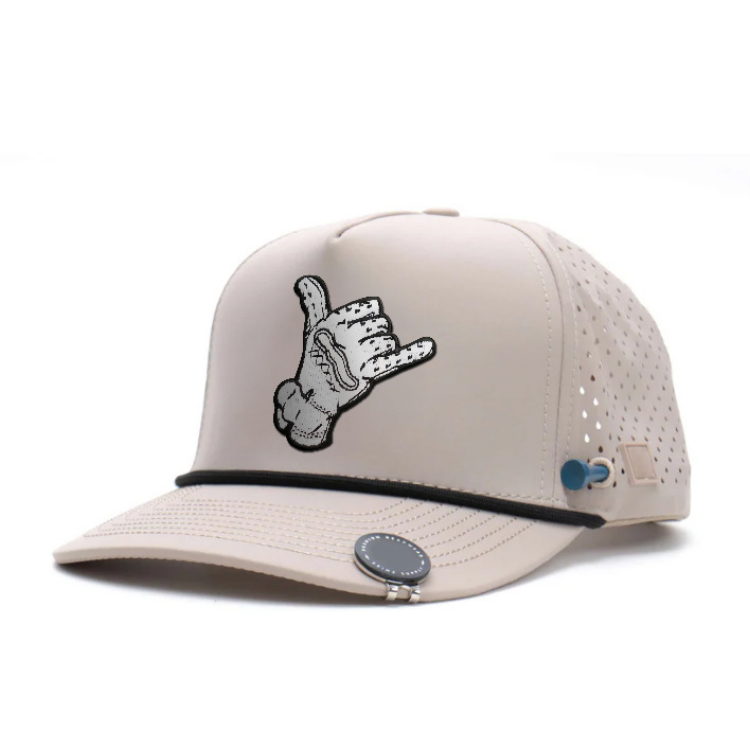 Tee Holder Golf Hat – Shaka Hand Design with Magnetic 70mm & 83mm Ball Markers VD21246501
