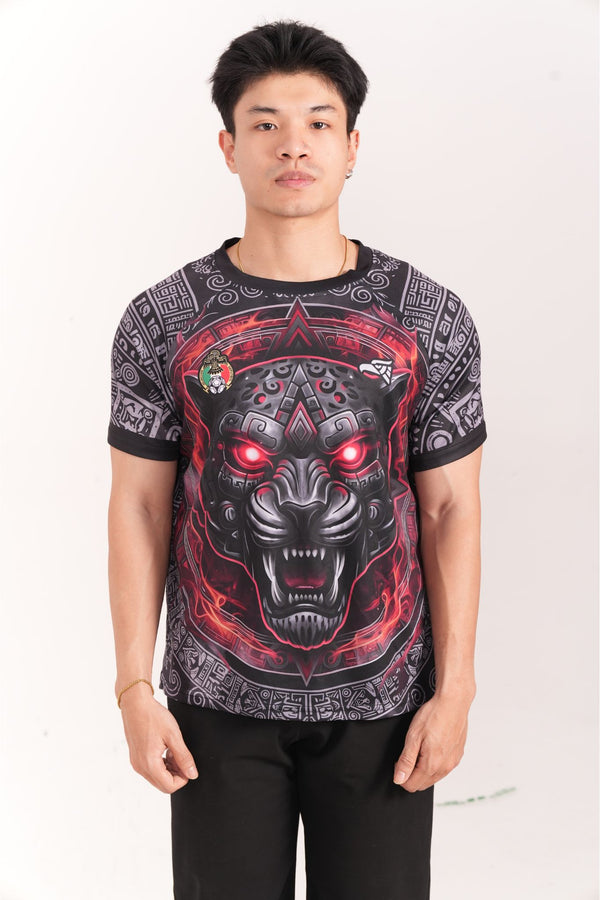 Varldens 2025 Mexico Aztec Jaguar Red Energy Soccer Jersey