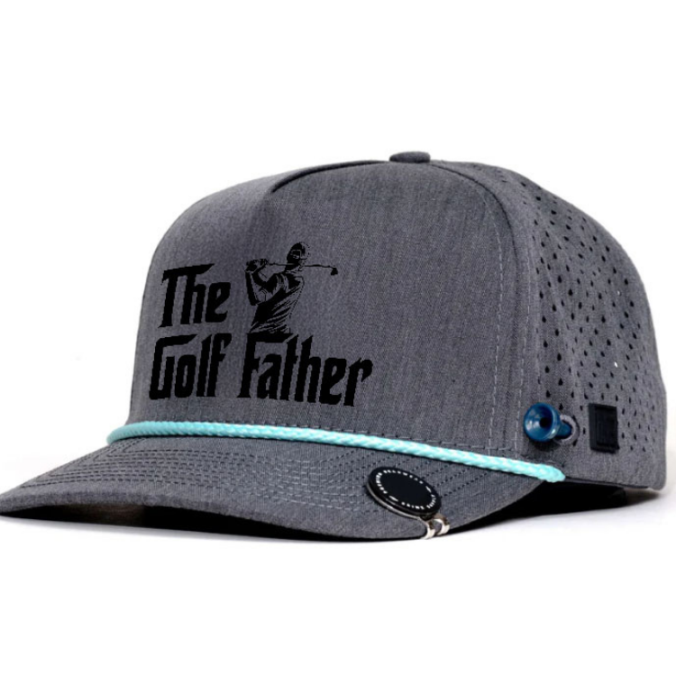 Tee Holder Golf Hat – The Golf Father Design with Magnetic 70mm & 83mm Ball Markers VD21246506