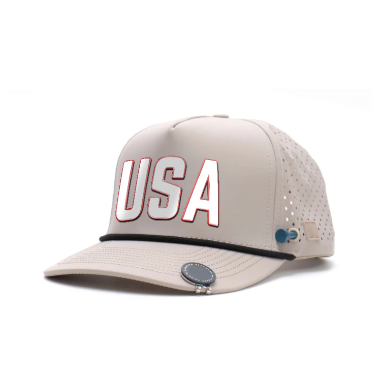 USA Performance Tee Holder Golf Hat with Ball Markers VD21246506