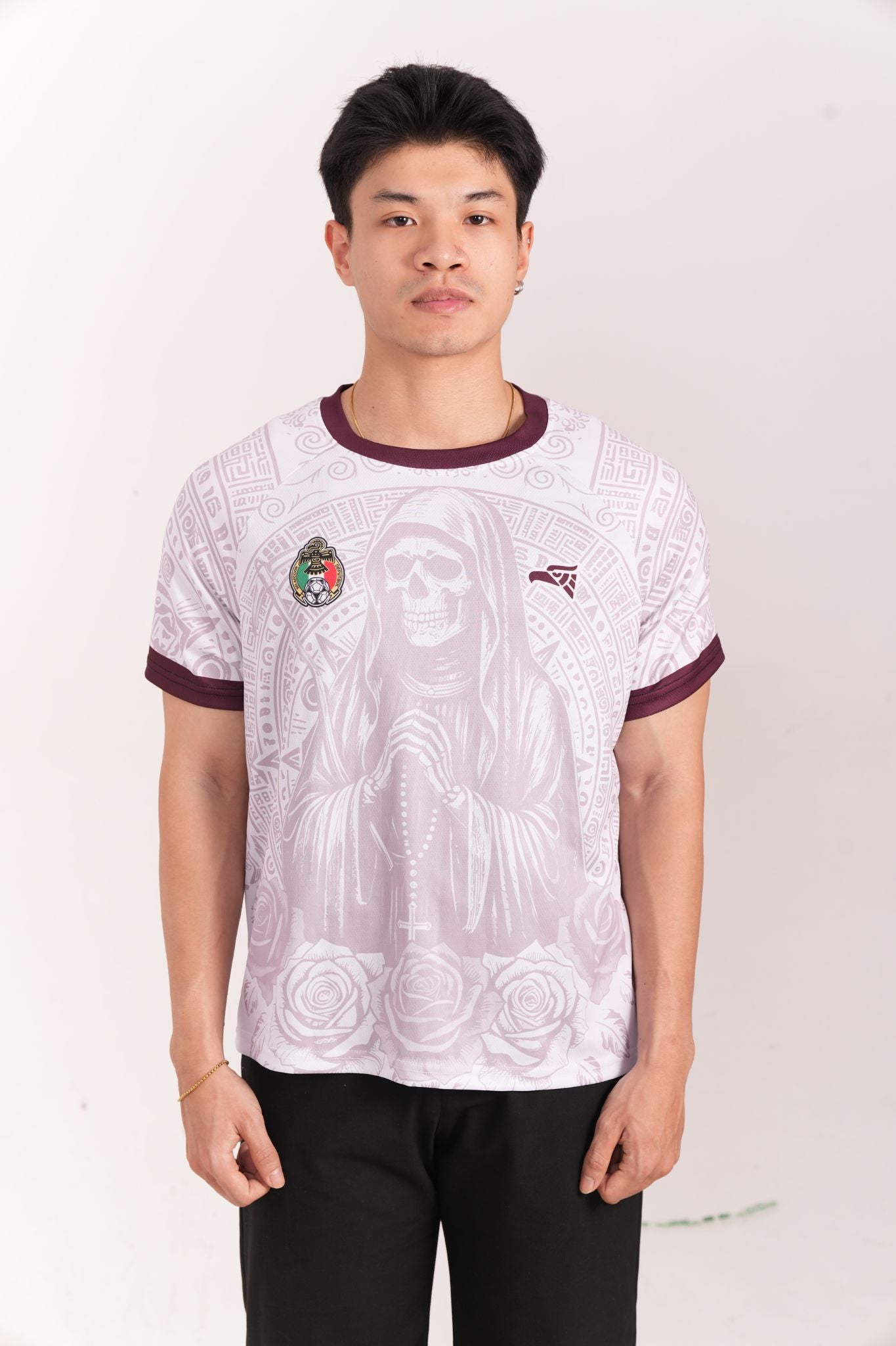 Varldens 2025 Mexico Santa Muerte White Heritage Soccer Jersey