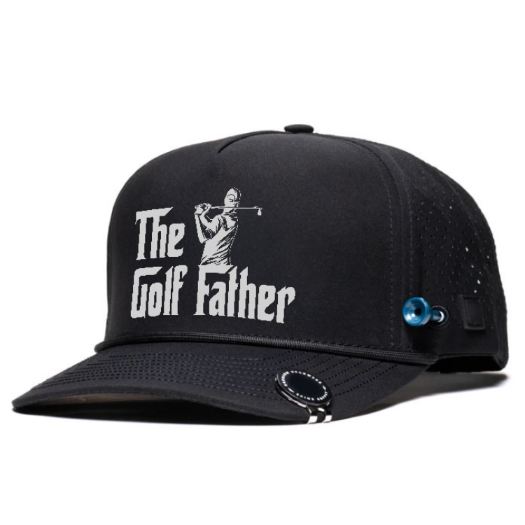 Tee Holder Golf Hat – The Golf Father Design with Magnetic 70mm & 83mm Ball Markers VD21246506