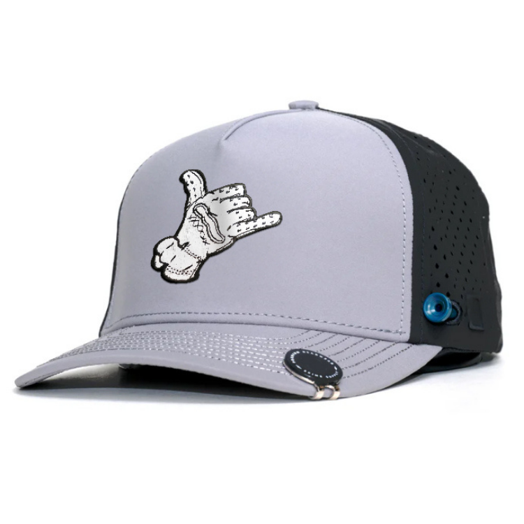 Tee Holder Golf Hat – Shaka Hand Design with Magnetic 70mm & 83mm Ball Markers VD21246501