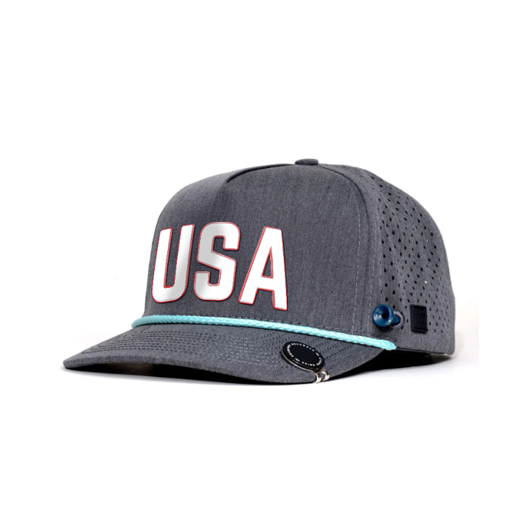 USA Performance Tee Holder Golf Hat with Ball Markers VD21246506