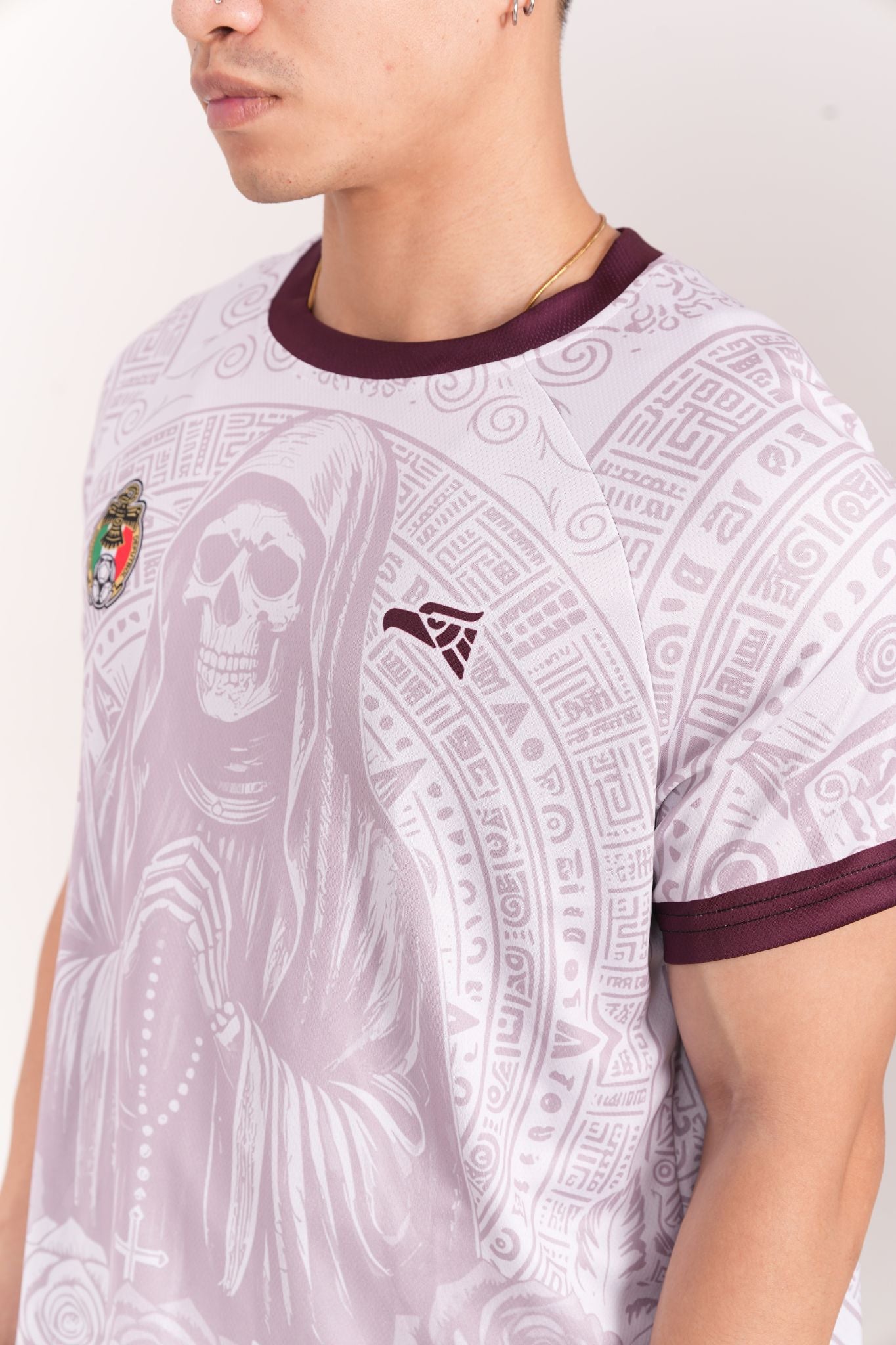Varldens 2025 Mexico Santa Muerte White Heritage Soccer Jersey