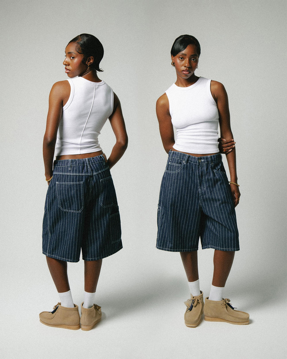 VARLDENS Pinstripe Jorts | Urban Heritage Essential