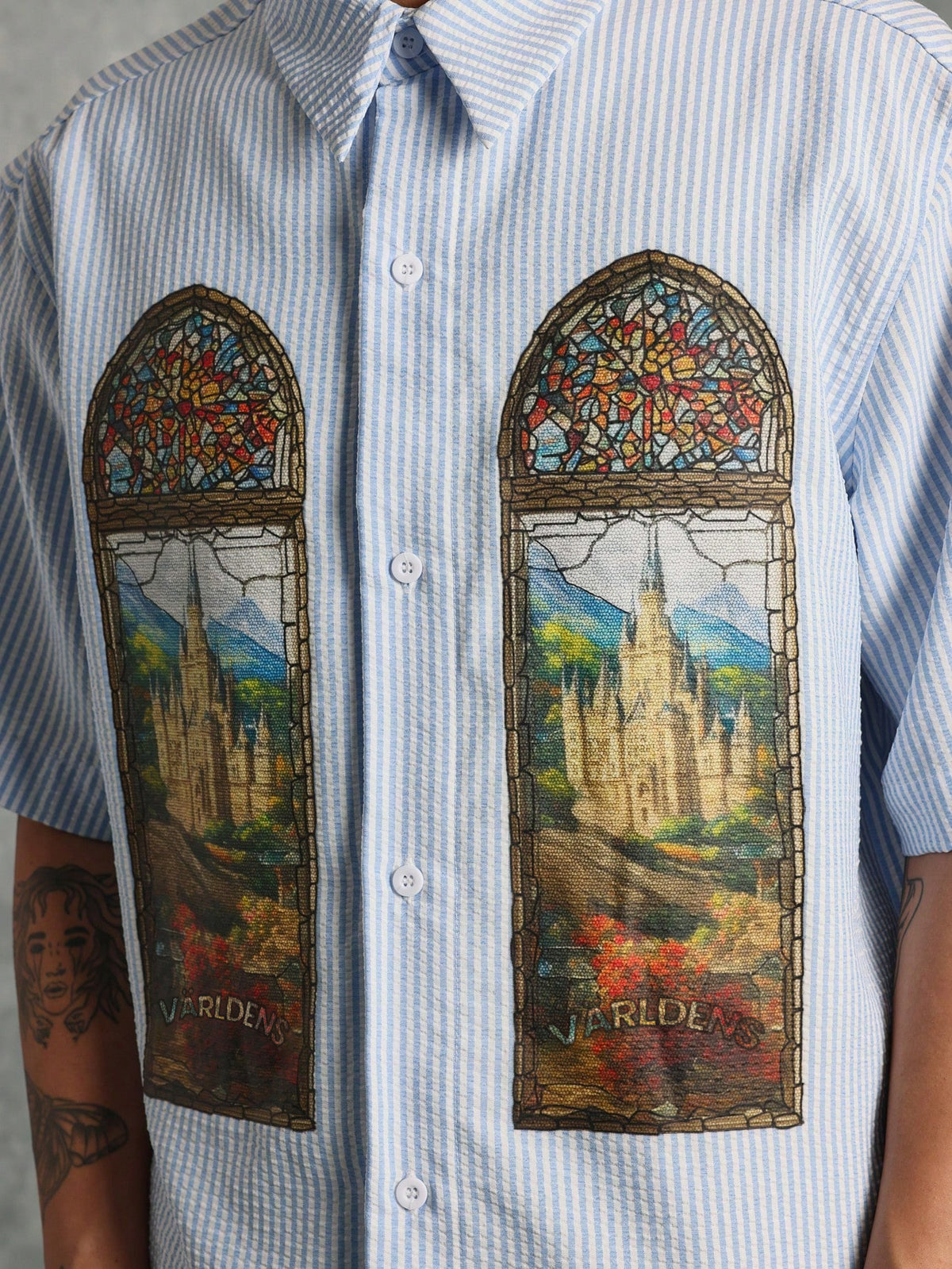 VARLDENS Stained Glass boxy Shirt | Graphic Statement Streetwear