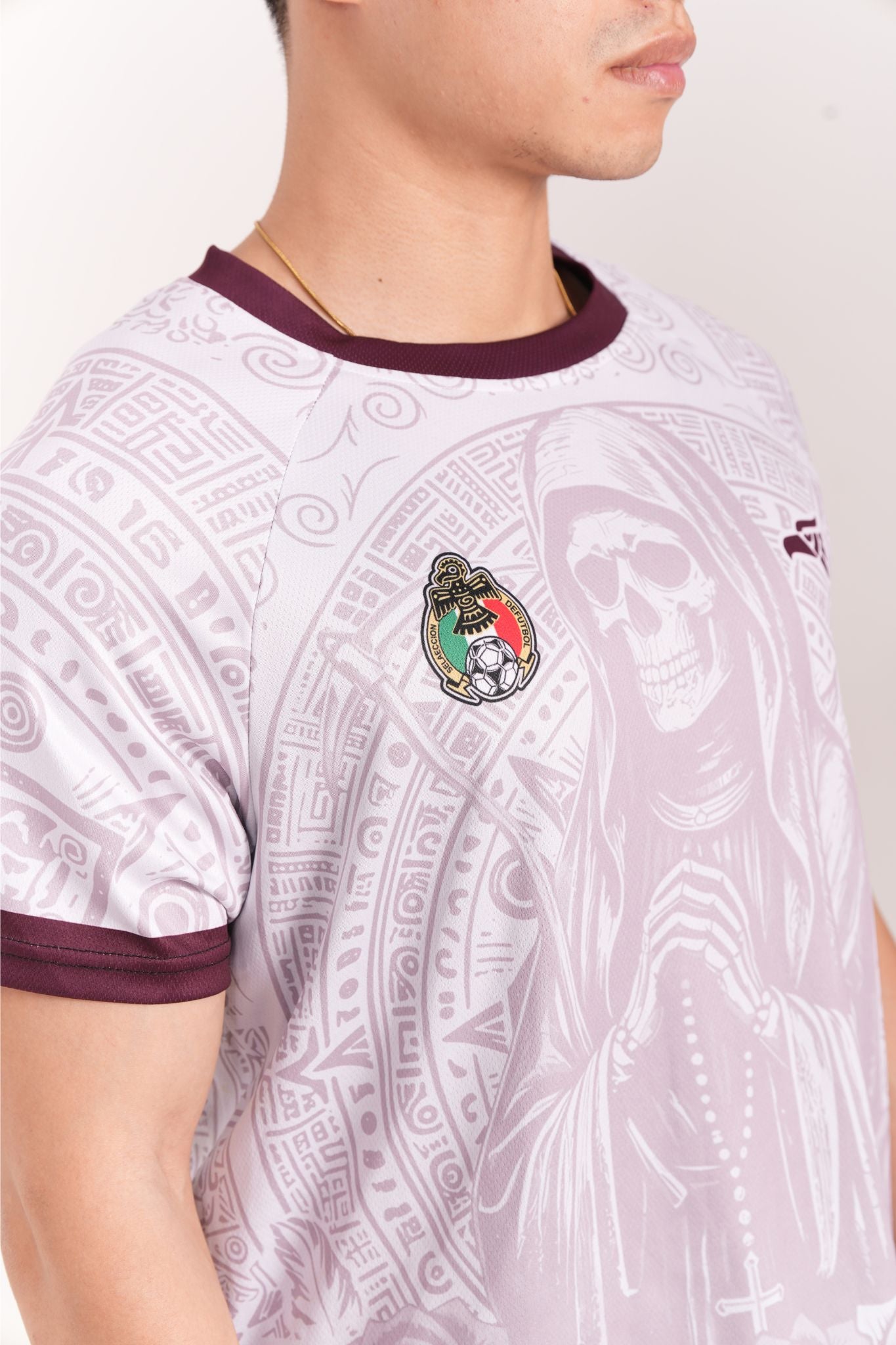 Varldens 2025 Mexico Santa Muerte White Heritage Soccer Jersey