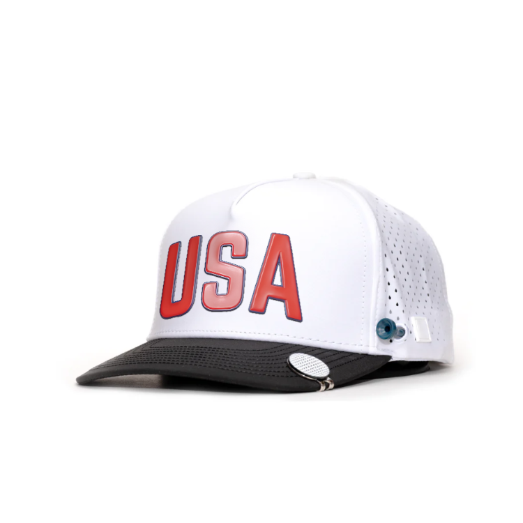 USA Performance Tee Holder Golf Hat with Ball Markers VD21246506
