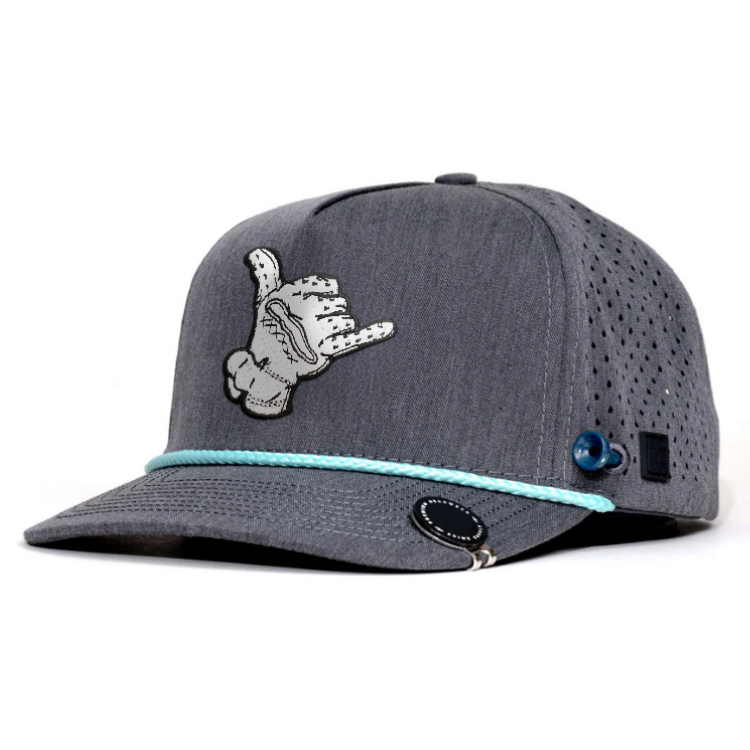 Tee Holder Golf Hat – Shaka Hand Design with Magnetic 70mm & 83mm Ball Markers VD21246501