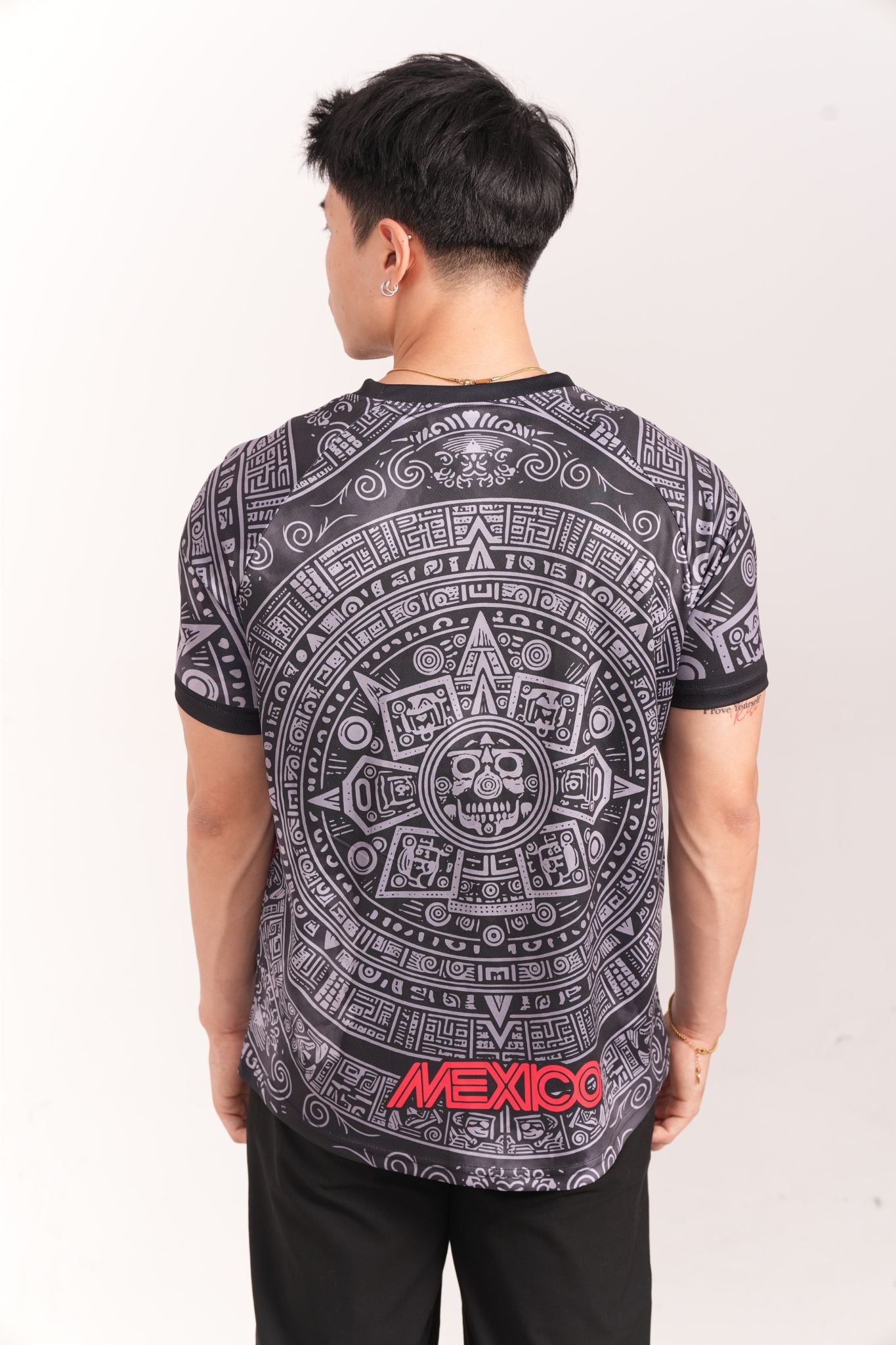 Varldens 2025 Mexico Aztec Jaguar Red Energy Soccer Jersey