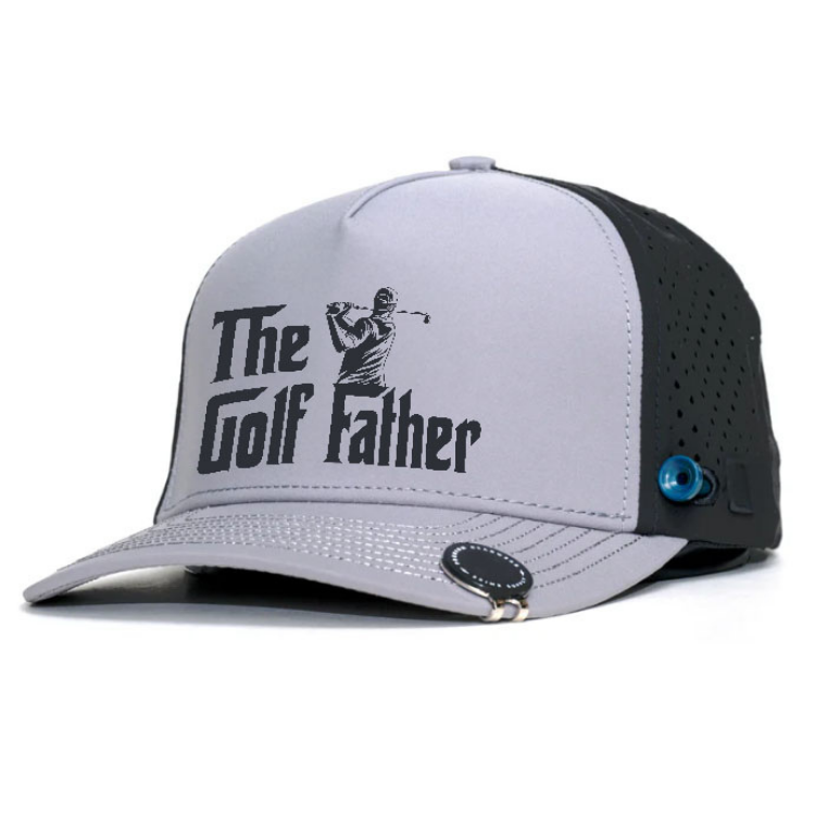 Tee Holder Golf Hat – The Golf Father Design with Magnetic 70mm & 83mm Ball Markers VD21246506
