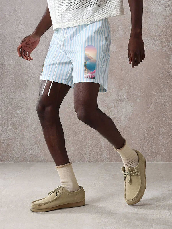 VARLDENS Positano Print Shorts | Scenic Streetwear Essential