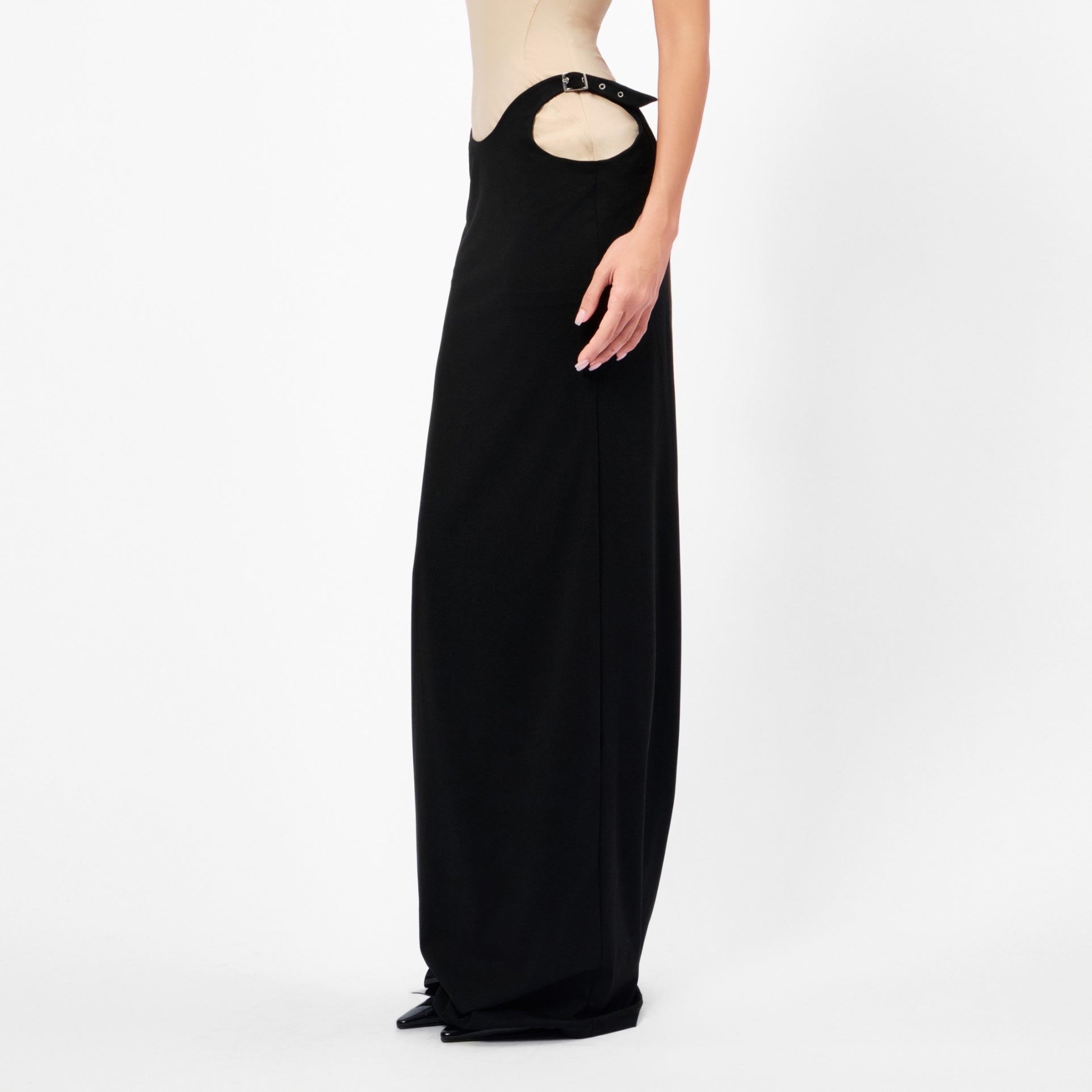 Cut-out Maxi Skirt