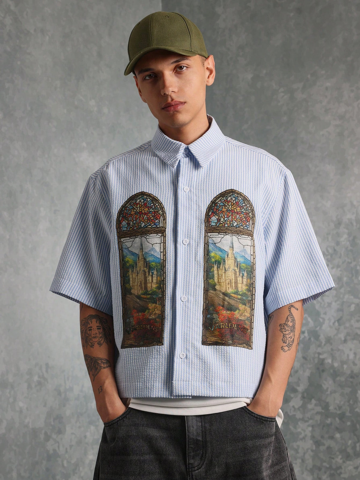 VARLDENS Stained Glass boxy Shirt | Graphic Statement Streetwear