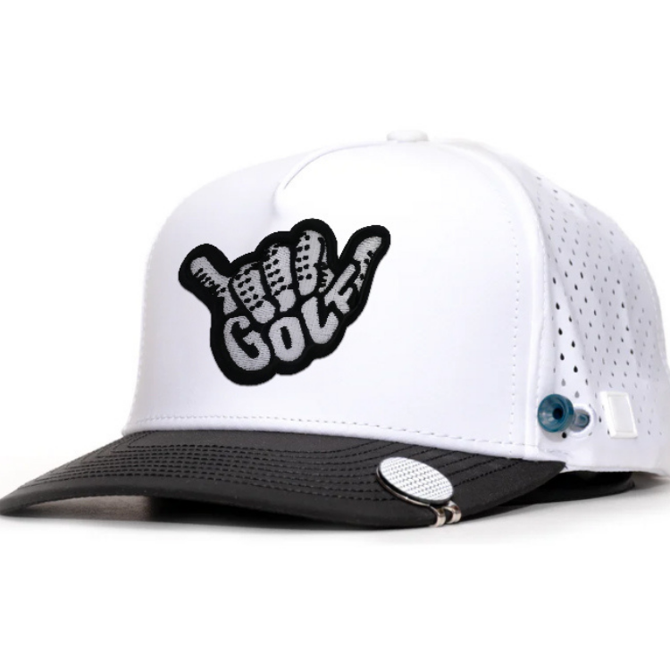 Tee Holder Golf Hat – Shaka Hand Logo with Magnetic 70mm & 83mm Ball Markers VD21246503