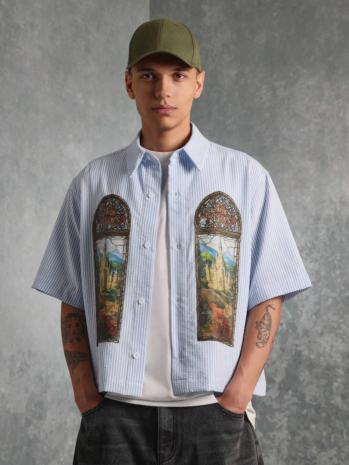 VARLDENS Stained Glass boxy Shirt | Graphic Statement Streetwear