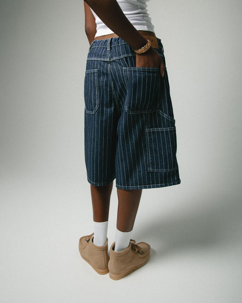 VARLDENS Pinstripe Jorts | Urban Heritage Essential