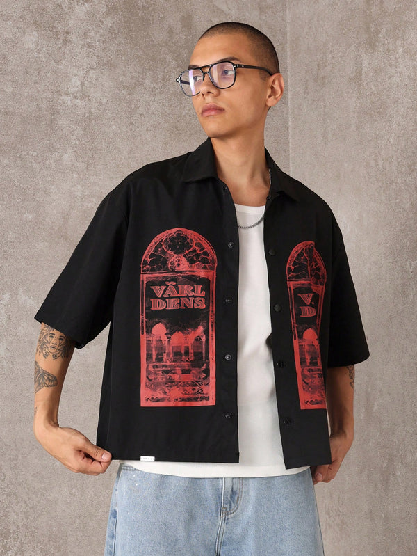 VARLDENS Gothic boxy Shirt | Graphic Statement Streetwear