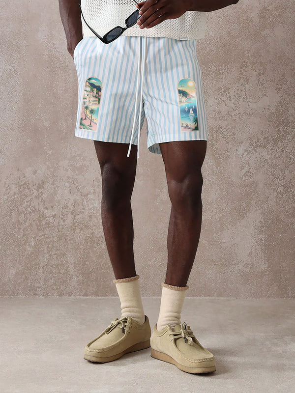 VARLDENS Avalon Print Shorts | Scenic Streetwear Essential