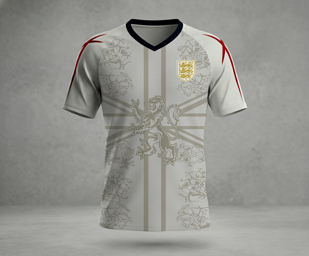 Varldens England Soccer Jersey 2026 – Royal Cross Lion Heritage Edition