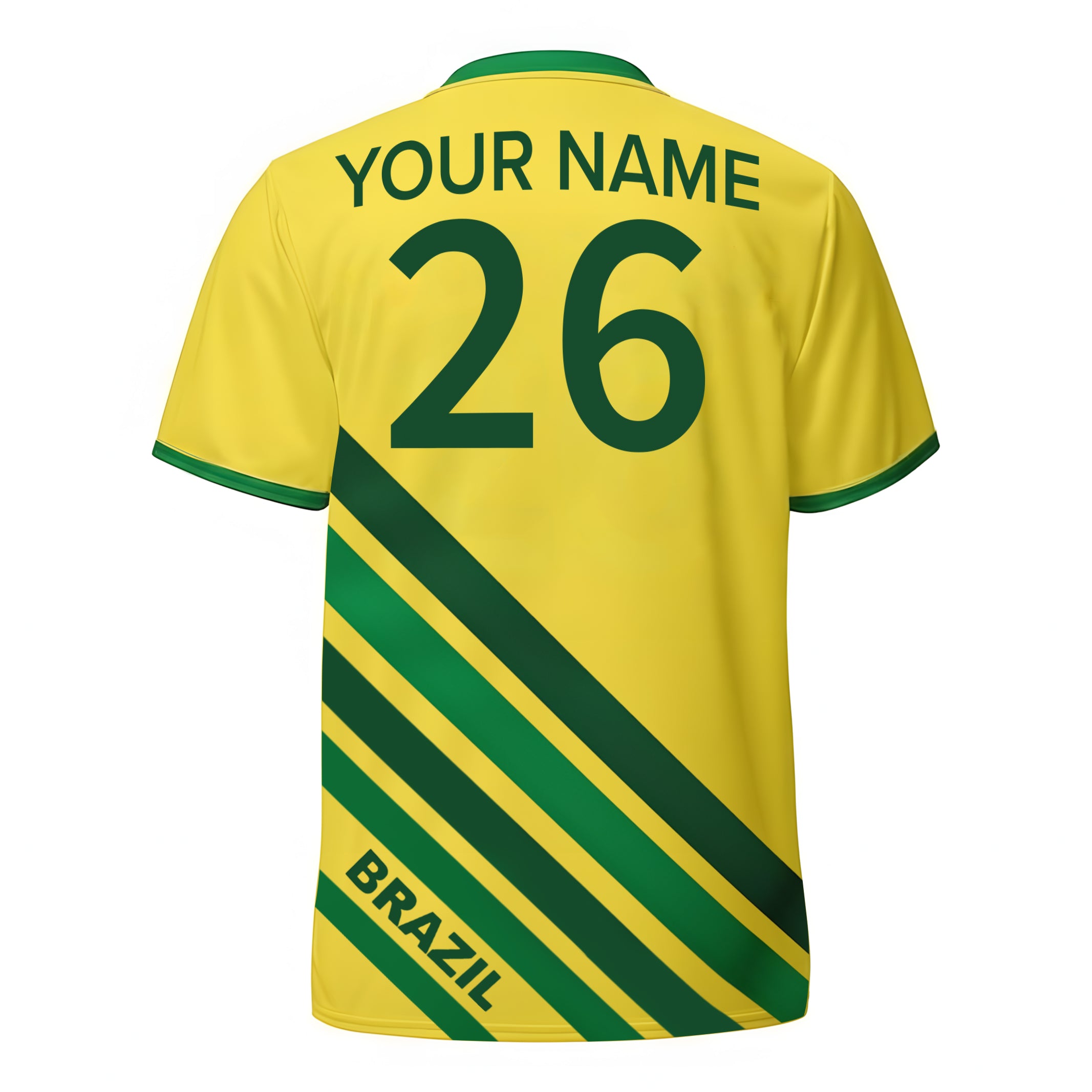 Varldens 2026 Brazil Inspired Custom Soccer Jersey, Personalized Name Number Football Shirt