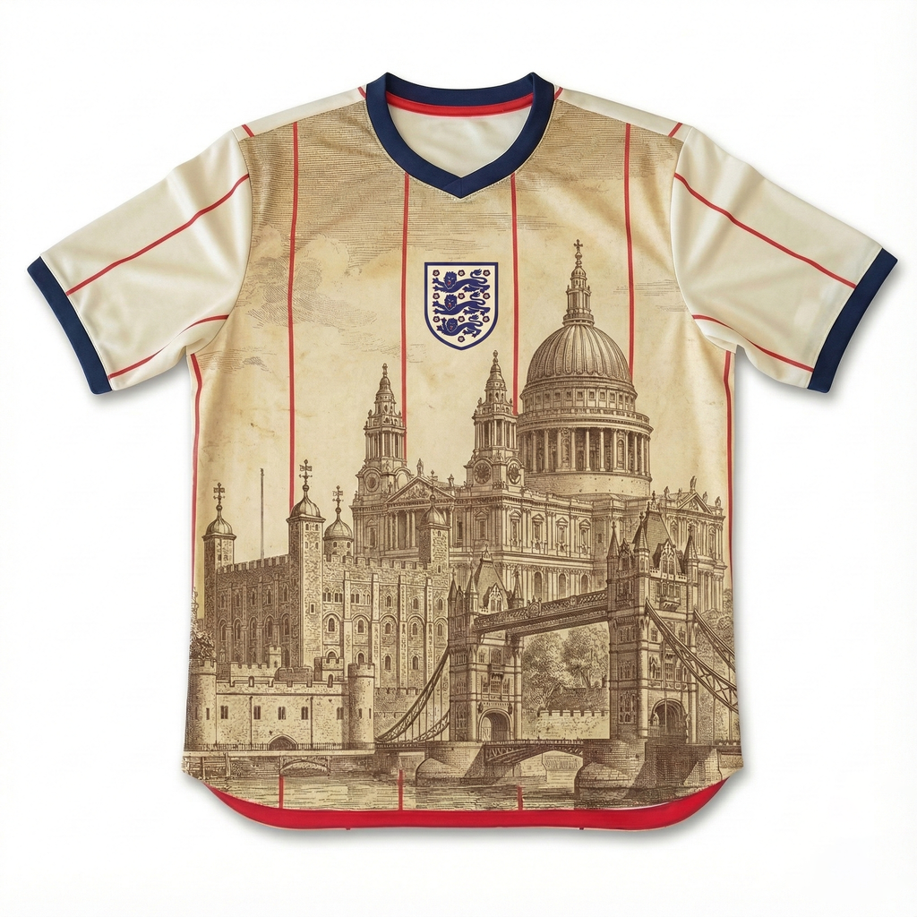Varldens England Soccer Jersey 2026 – England London Landmark Heritage Edition