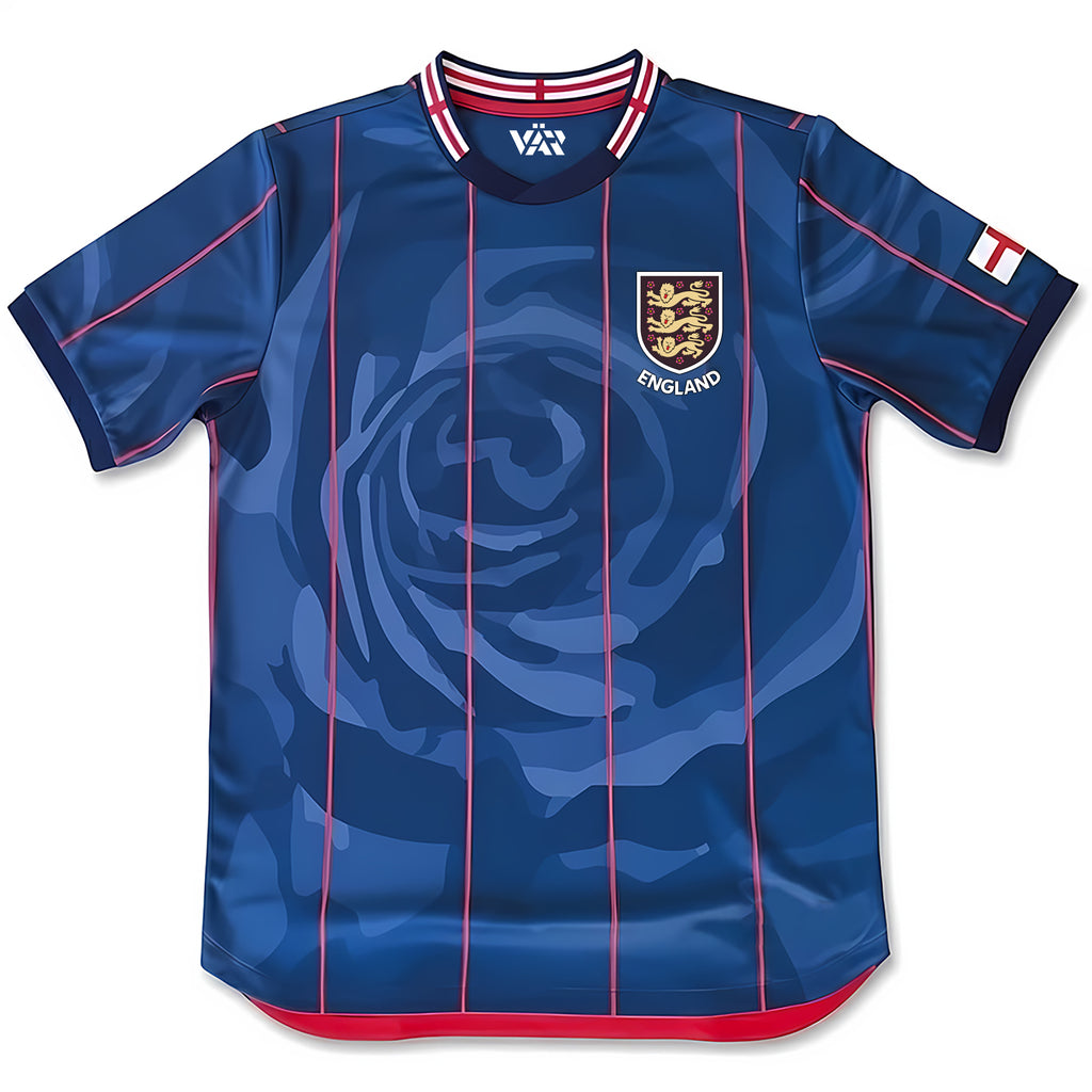 Varldens England Soccer Jersey World Cup 2026 – Navy Tudor Rose Special Edition