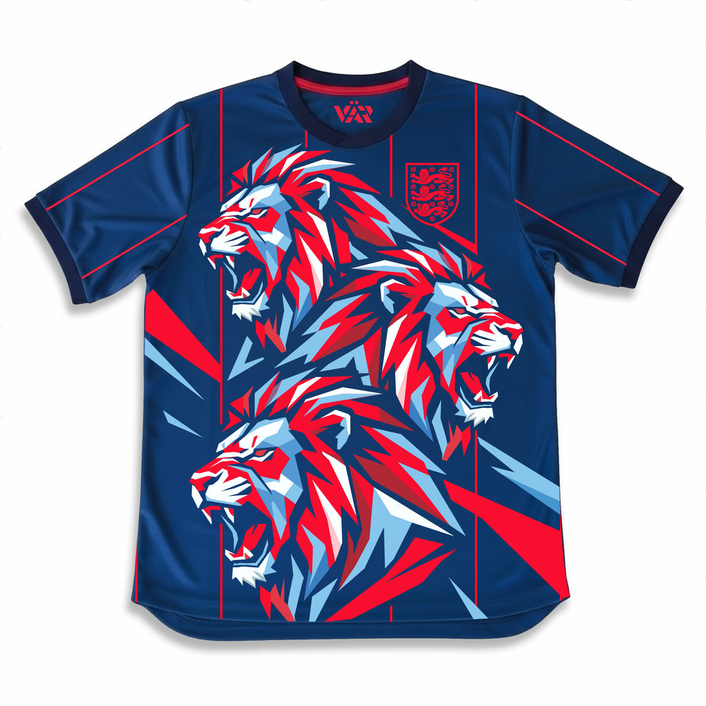 Varldens England Soccer Jersey 2026 – Three Lions Graphic Edition