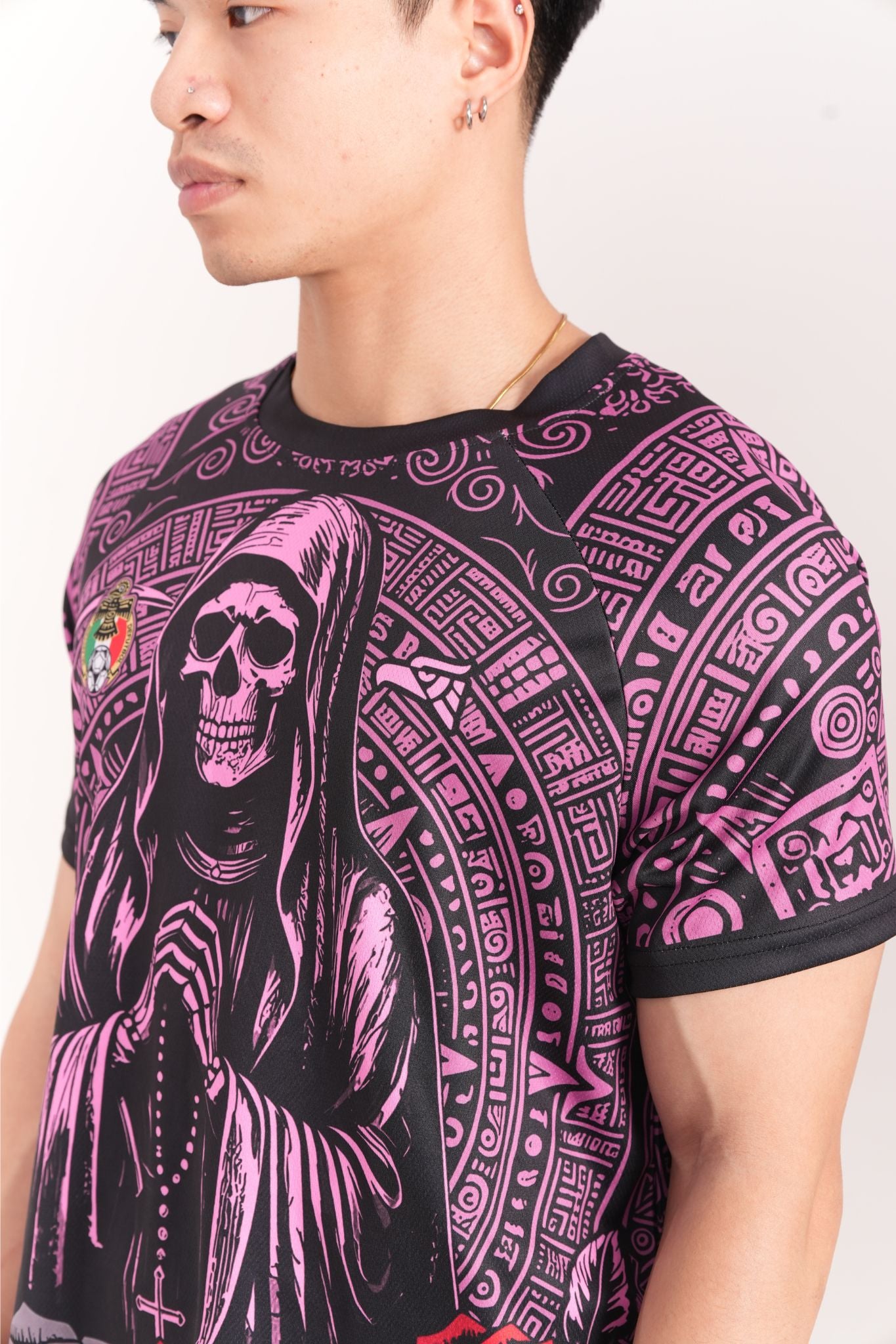 Varldens 2025 Mexico Santa Muerte Pink Soccer Jersey