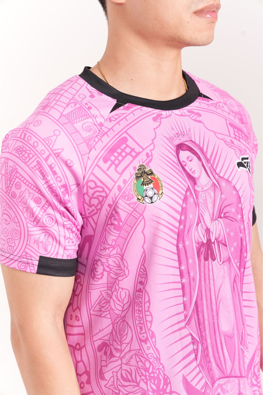 Varldens 2026 Mexico Guadalupe Pink Soccer Jersey