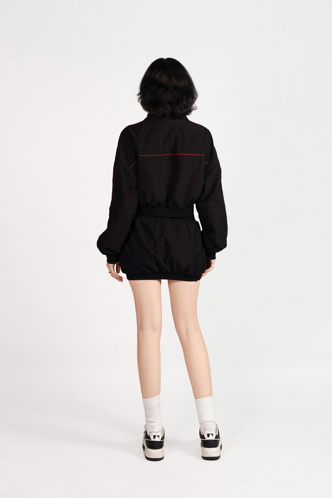 Black Zip-Up Mini Skirt