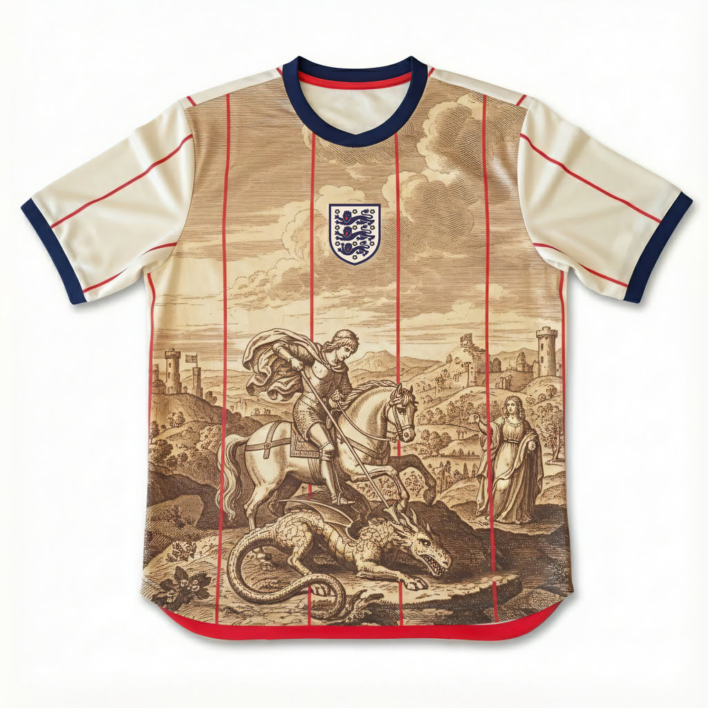 Varldens England Soccer Jersey 2026 – St. George & Dragon Heritage Edition
