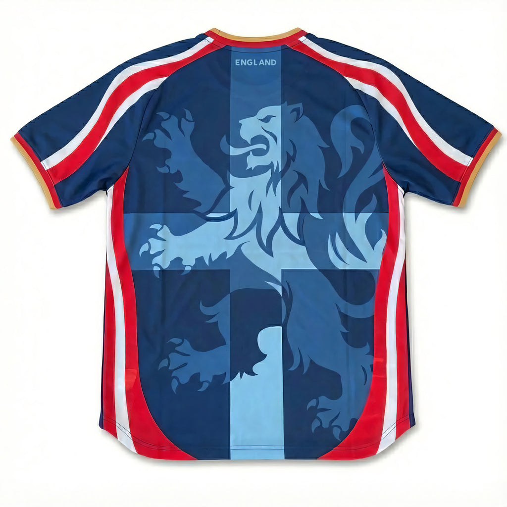 Varldens England Soccer Jersey World Cup 2026 – Royal Lion Cross Edition