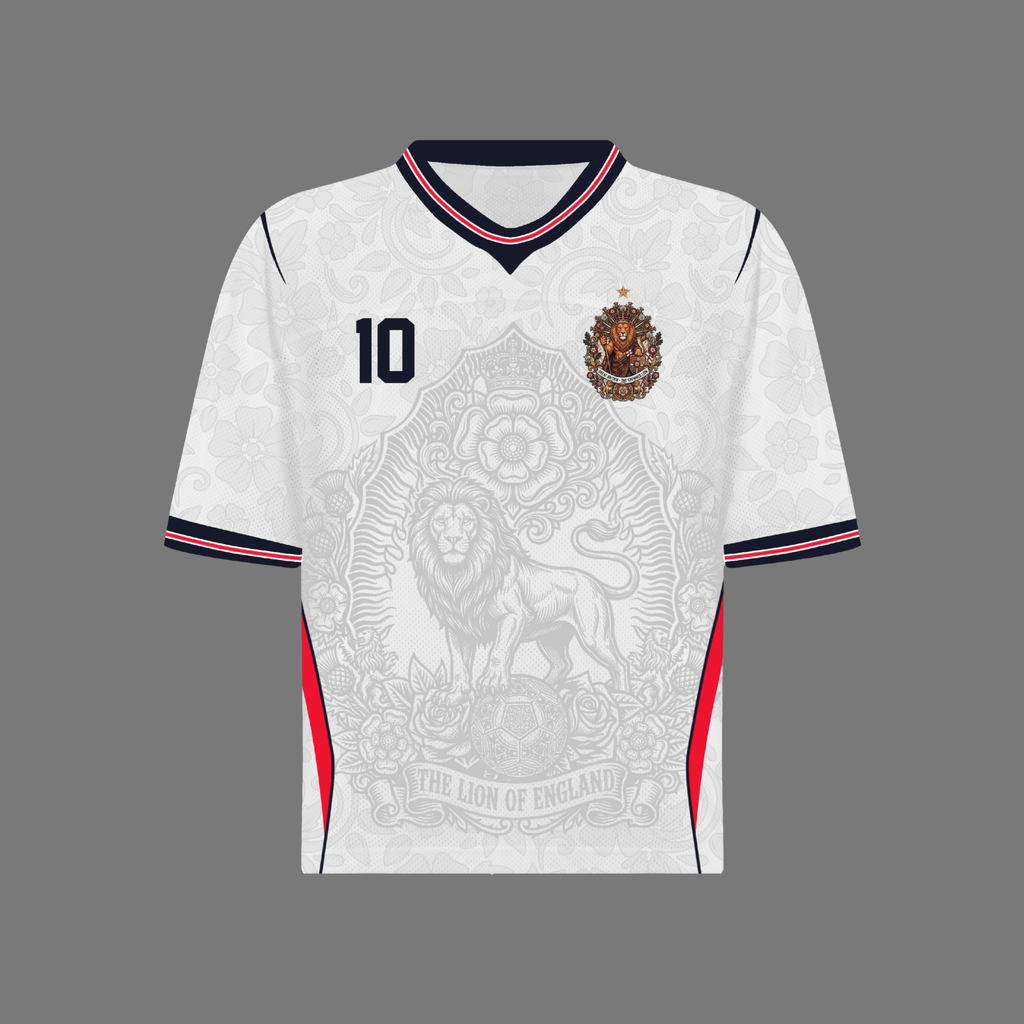 England 2026 Home Jersey - Three Lions Baroque White Adult Soccer Shirt #10 | Varldens