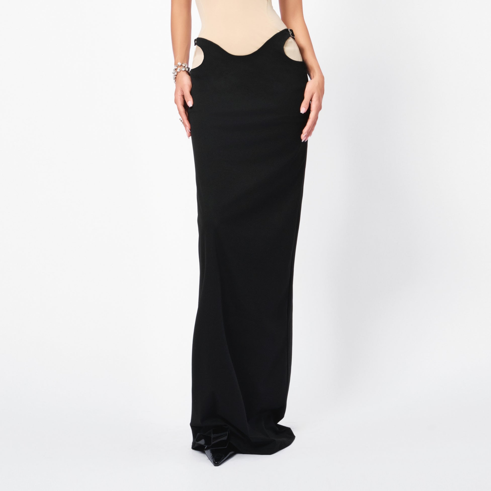 Cut-out Maxi Skirt