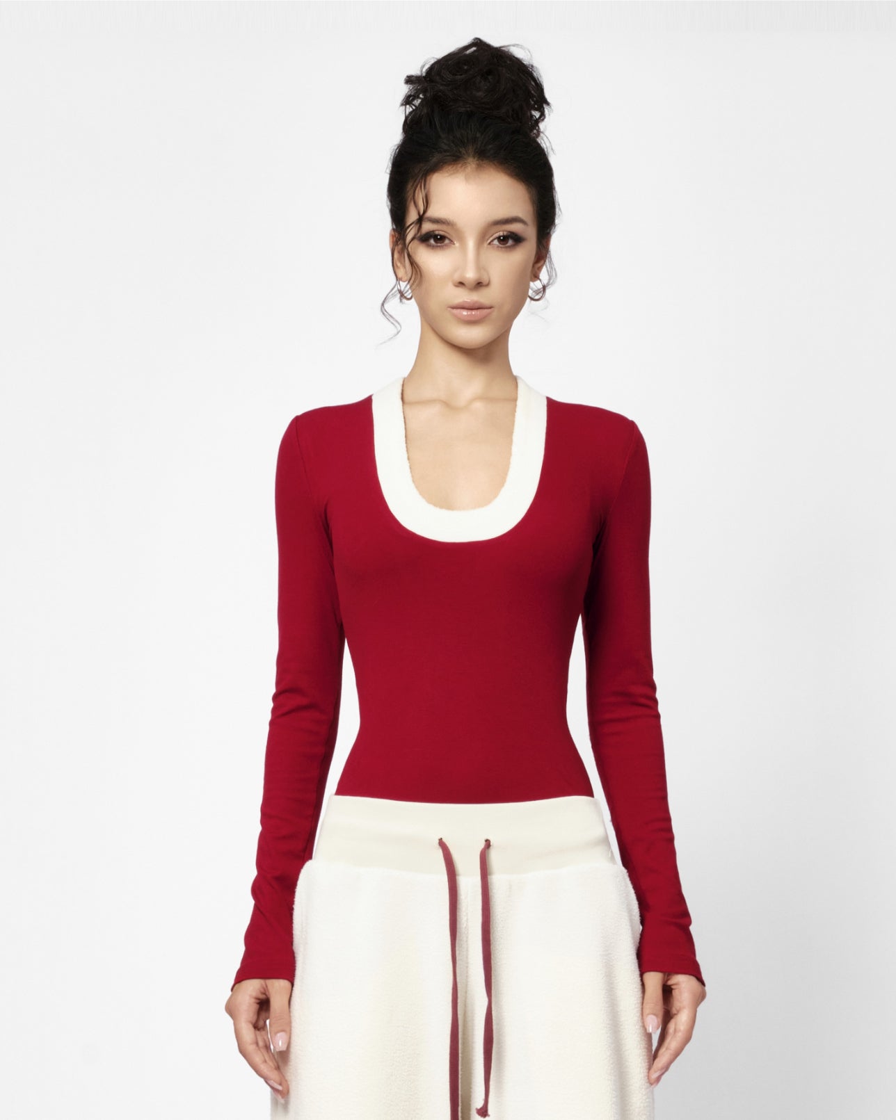 Scarlet U-Neck Top