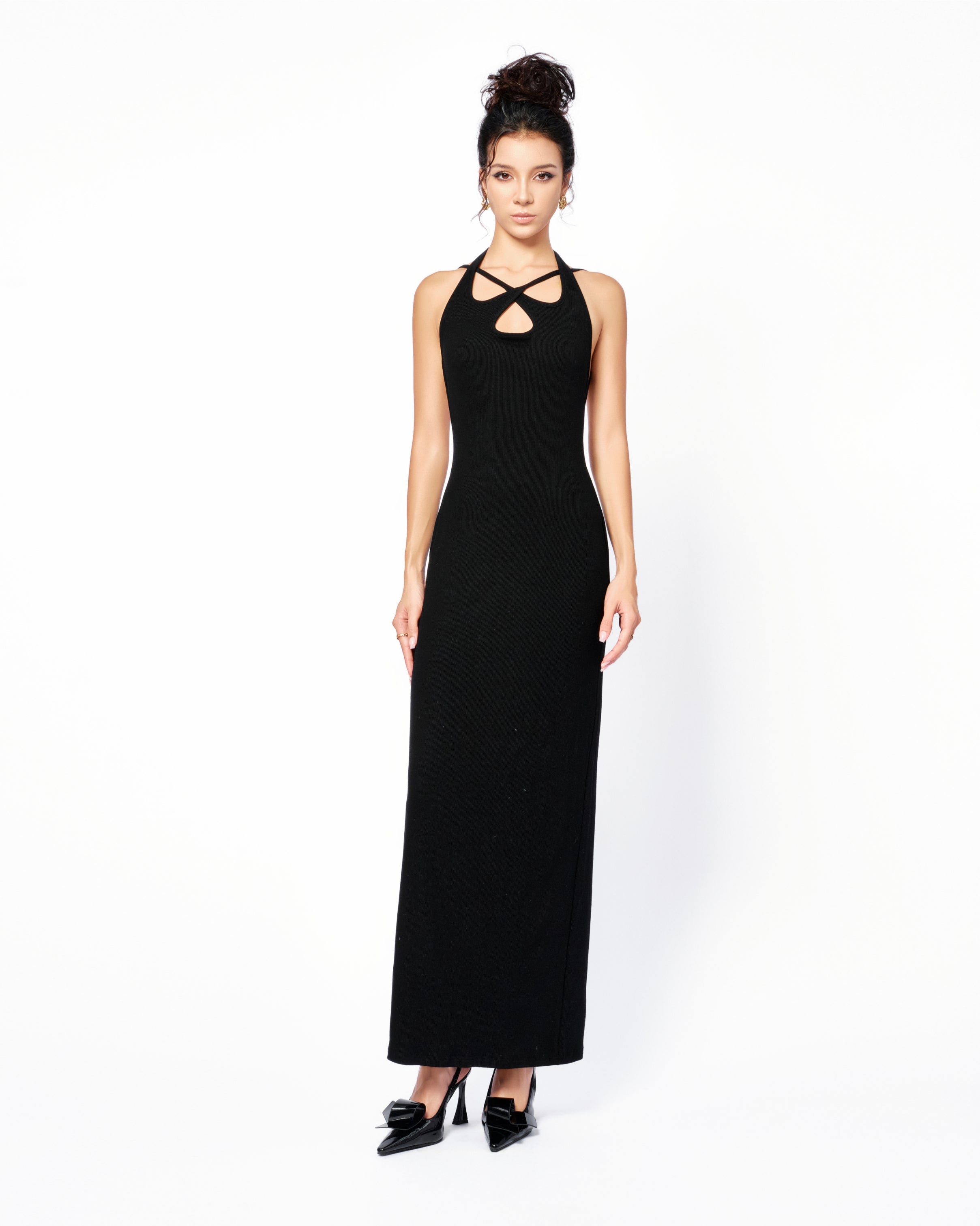 Black Halter Neck Dress