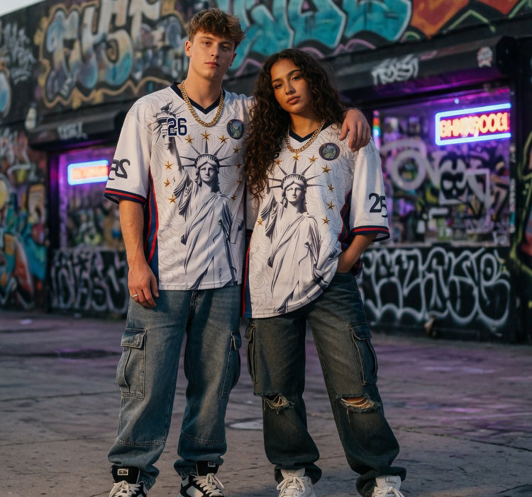 Varldens USA 2026 Home Jersey with Lady Liberty and America 250 anniversary logo - Patriotic white soccer shirt