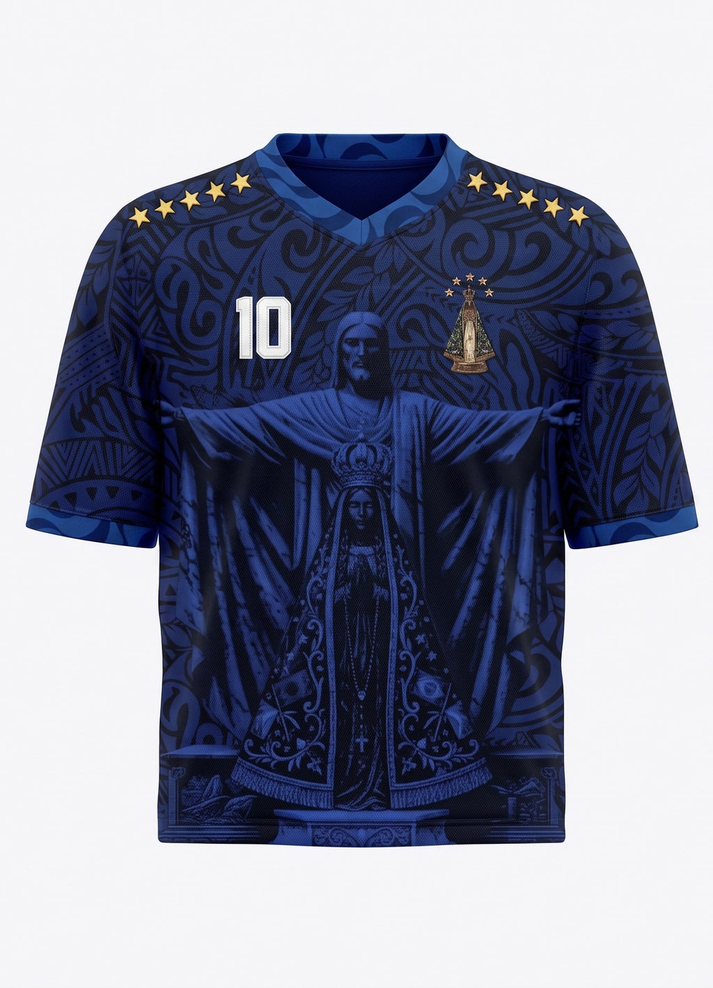 Varldens Brazil 2026 Away Jersey Navy Blue with Our Lady of Aparecida and Christ the Redeemer - Brazilcore streetwear fashion