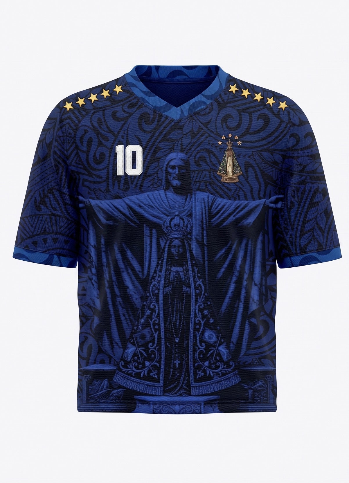 Varldens Brazil 2026 Away Jersey Navy Blue with Our Lady of Aparecida and Christ the Redeemer - Brazilcore streetwear fashion
