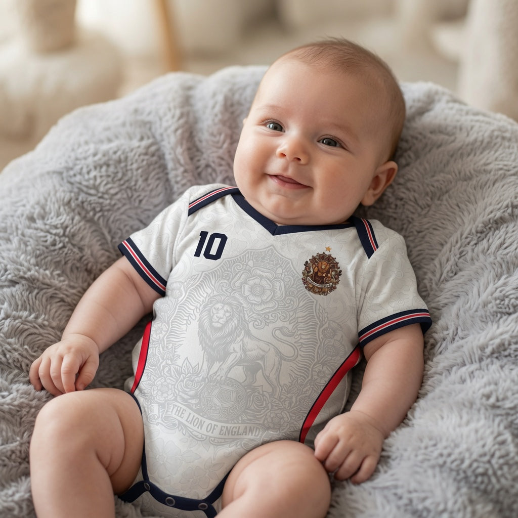 England 2026 Home Jersey - Three Lions Baroque White Soccer Shirt #10 | Varldens