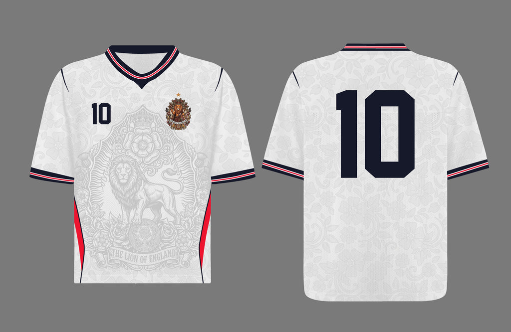 England 2026 Home Jersey - Three Lions Baroque White Soccer Shirt #10 | Varldens